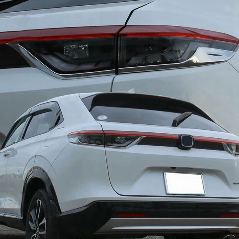 For Honda HRV HR-V Vezel 2021 2022 Chrome Rear Tail Light Lamp Cover Garnish Strip Taillight Eyebrow Cover Trim 4Pcs