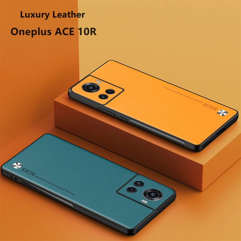 Luxury Leather Phone Case with Camera Protection and Shockproof Soft Bumper