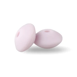 Silicone Lentil Beads 12mm Abacus Loose Beads for DIY Jewelry and Crafting (Lilac Purple)
