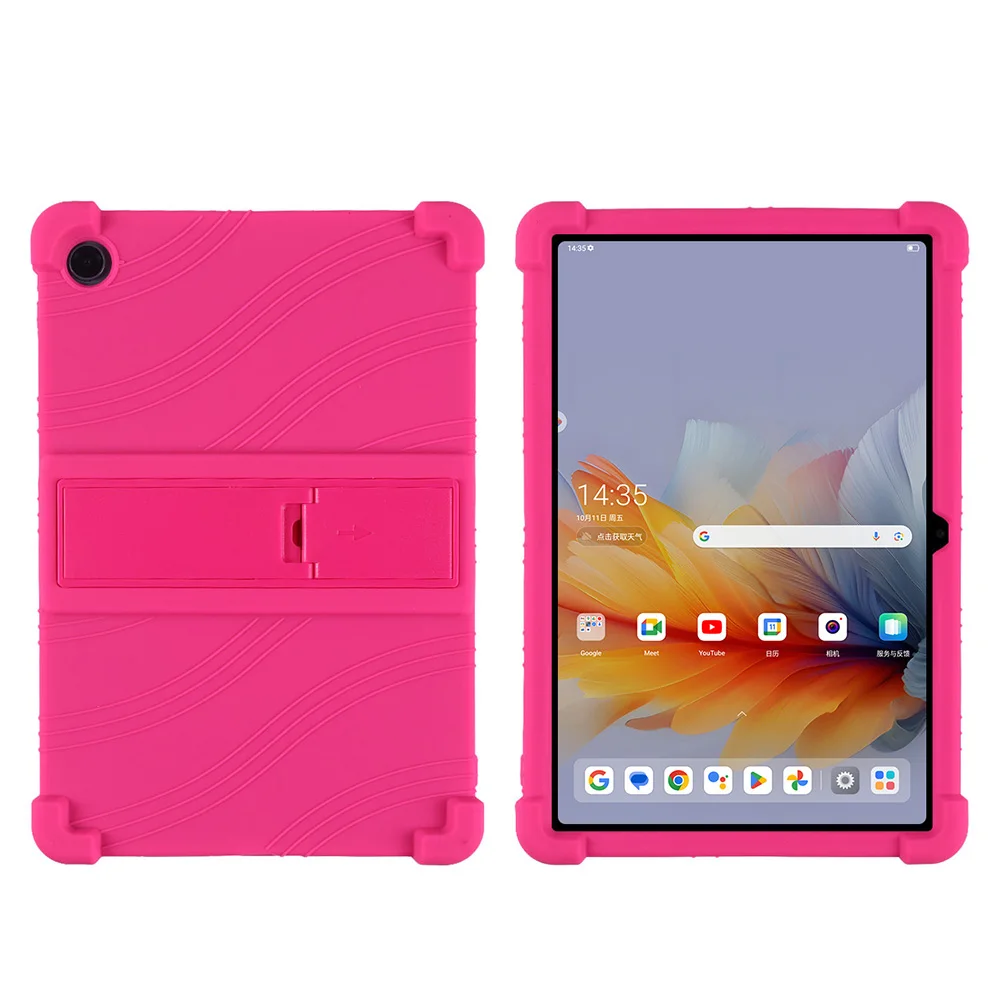 Universal Soft Silicone Case with Adjustable Stand - Shockproof and Safe Tablet Cover