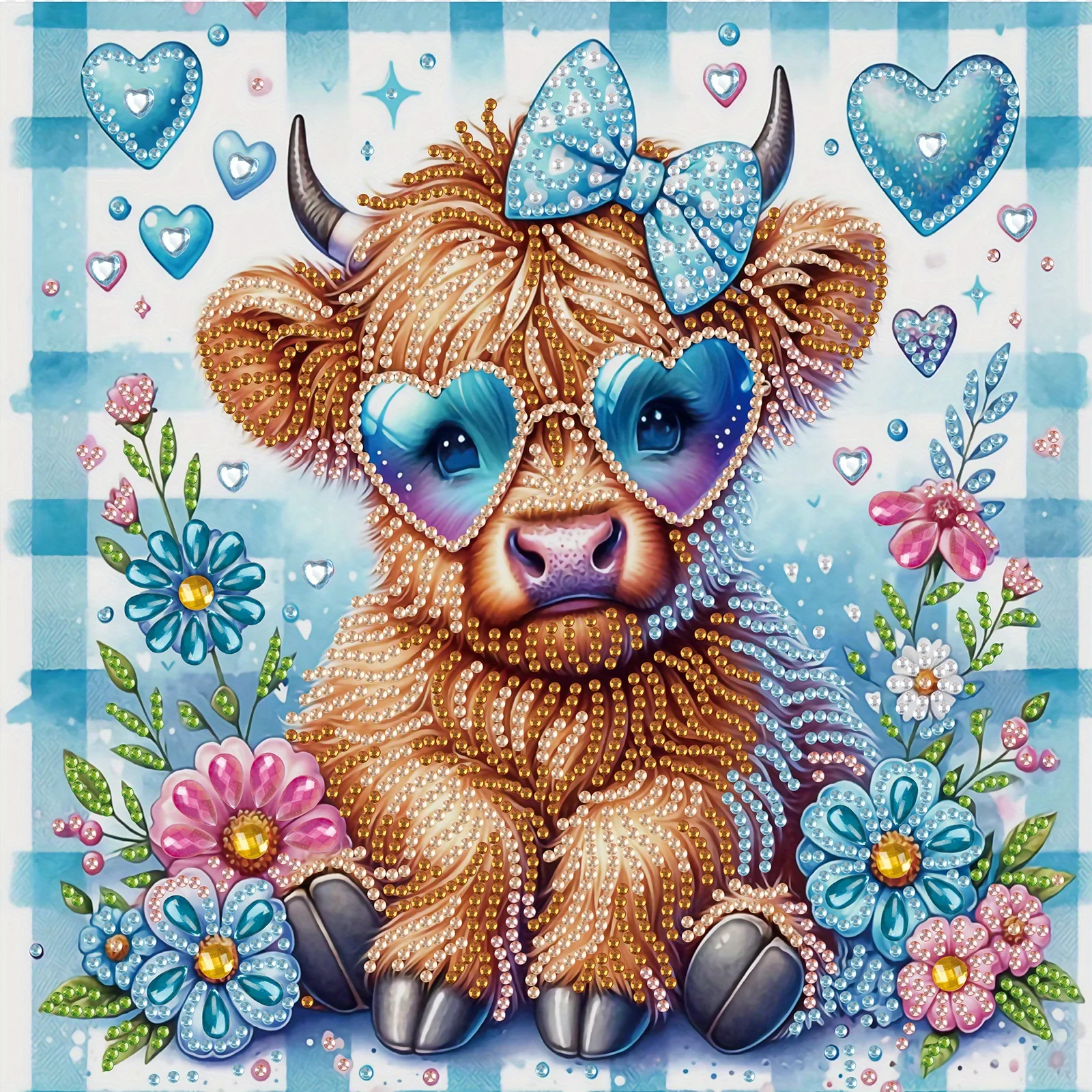 DIY Cute cow 5D Special Shape Diamond Art Kits for Beginners Diamond Art Painting Kits for Home Wall Decoration Gift