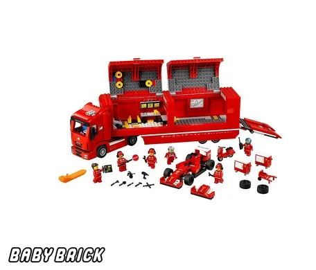 Designer LEGO Lego Speed Champions Ferrari F14 and truck skuderia (LEGO 75913) 8 + Building Blocks Construction set Bricks sets Educational toys