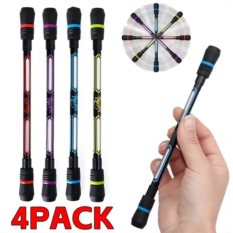 Multifunction Pen 1/2/3/4Pcs Creative Spinning Pen Spinner Toy Student Stress Relieve Rotating Gel Pens Anti-slip Hand Spinner Student Stationary
