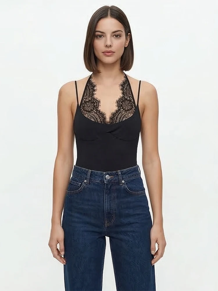 chic v-neck one-piece outfit