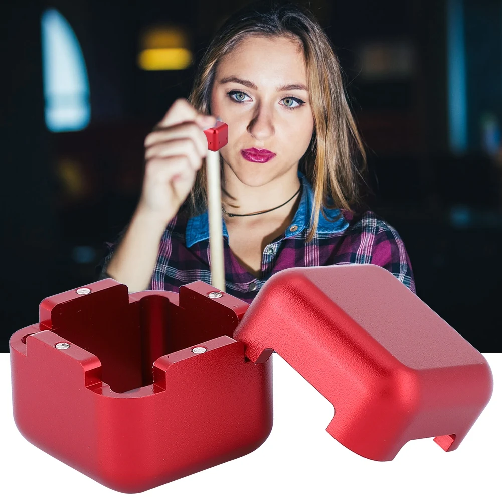 Billiard Cue Chalk Holder Snooker Chalk Holder Aluminum Portable Mini Cue Tip Billiard Pool Chalks Carrier Case