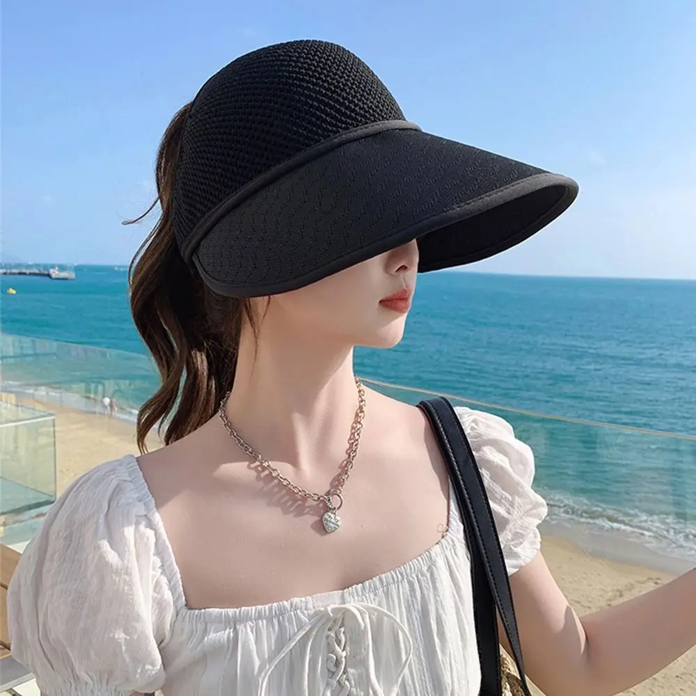 Sunscreen Sun Hat Fashion Knitted Mesh Breathable Basin Hat Fisherman Hat Women