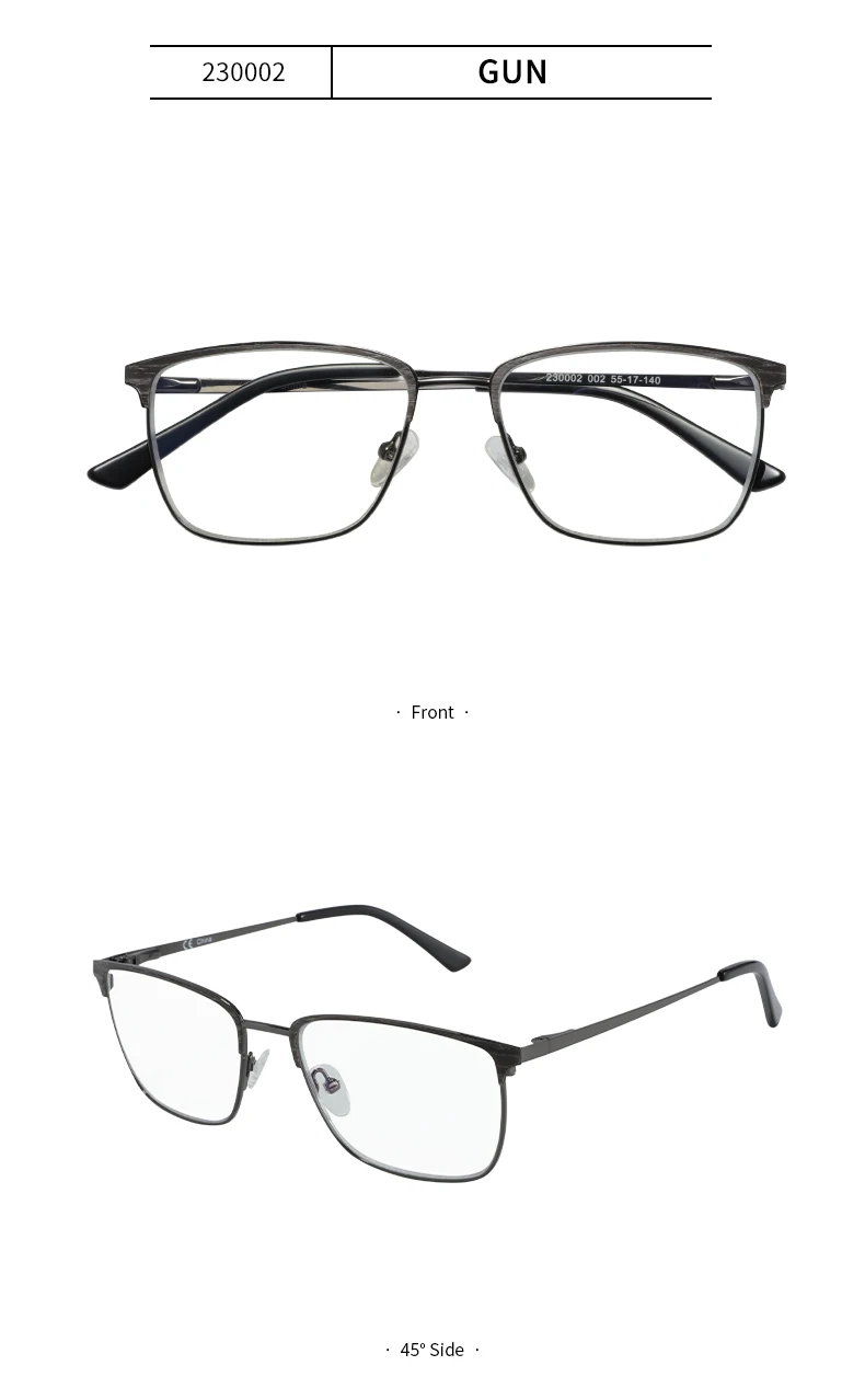 ZENOTTIC Herren-Brillengestell aus Titanlegierung, modische quadratische Herrenbrille, ultraleichte Metallbrille ohne Sehstärke – Detail 10