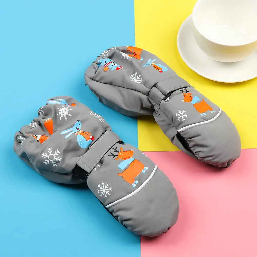 Children Winter Rabbit Gloves Baby Girls Waterproof Windproof Snow Gloves Kids Boy Thick Warm Ski Mitten For 2-6 Years Old 3