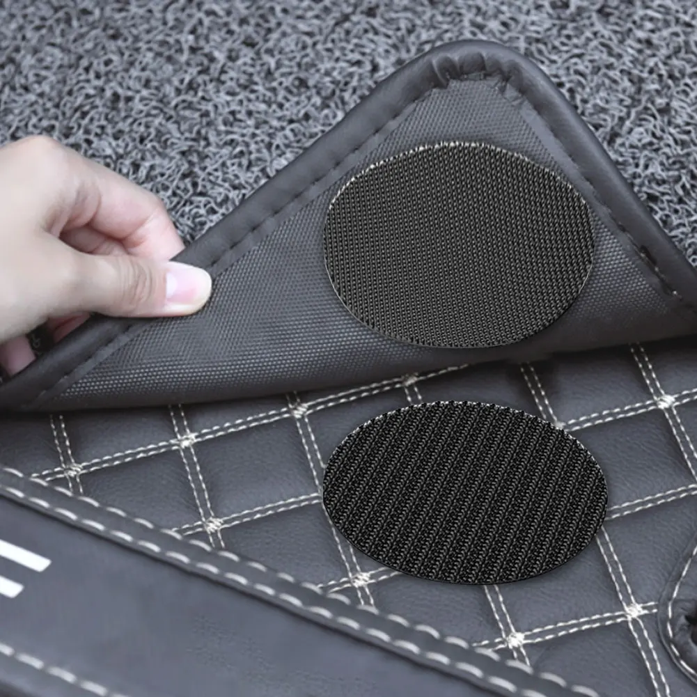 2Pcs Car Carpet Fixed Patches Double Faced Car Carpet Corner Stickers High Adhesive Anti Skid Tape for Home Floors Tile