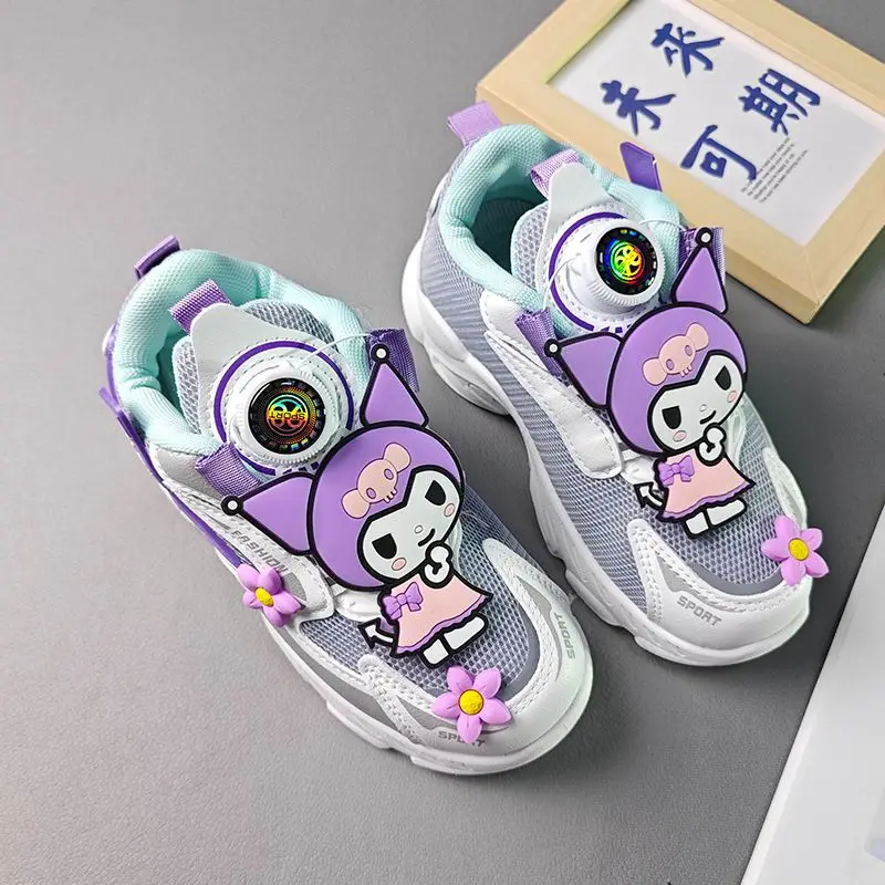 

Кроссовки для девочек Sanrio Kawaii Tennis Shoes Kuromi Мультяшные аниме милые куклы кроссовки Нескользящие дышащие подарки для детей