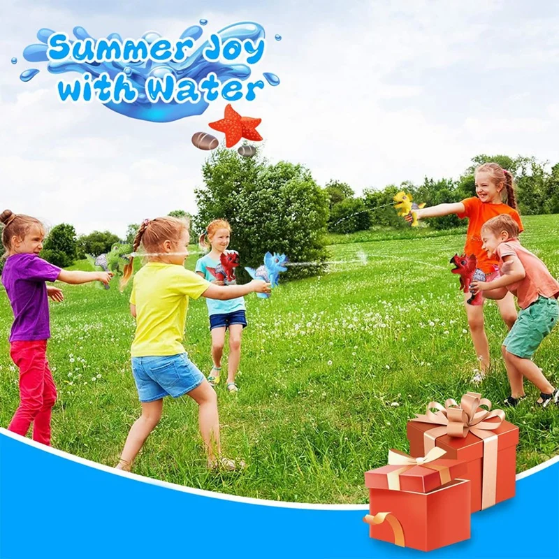 JB-Small Dinosaur Water Pistols, Water Fighting Games For Boys & Girls Toddlers In Swimming Pool Lawn