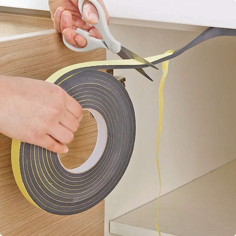 5M Self-adhesive Window Sealing Strip Car Door Noise Insulation Rubber Dusting Sealing Tape Window Accessories Viscose