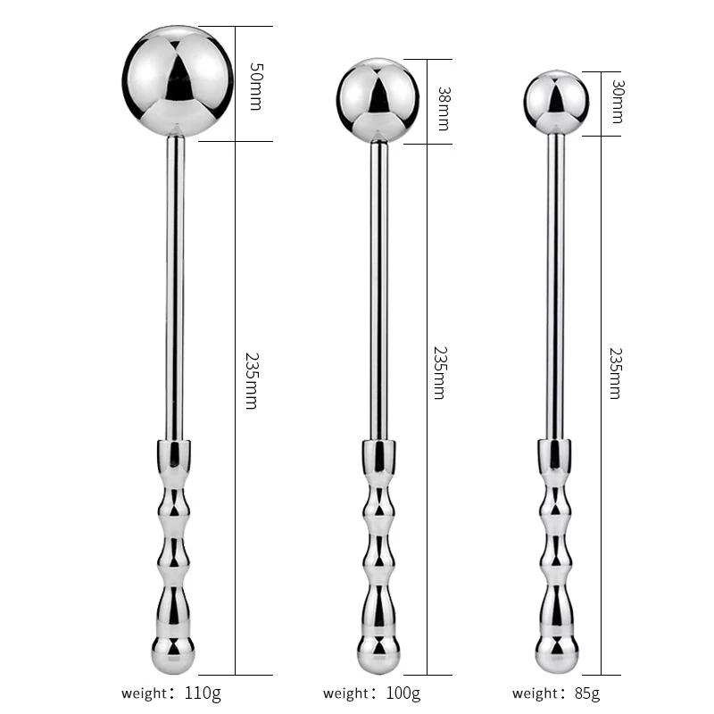 Sextoy Masculino Aço Inoxidável Plug Anal Contas de Bunda Varinha Ponto G Massageador de Próstata Masculino Bastão Dildo Duplo S_voghion.com