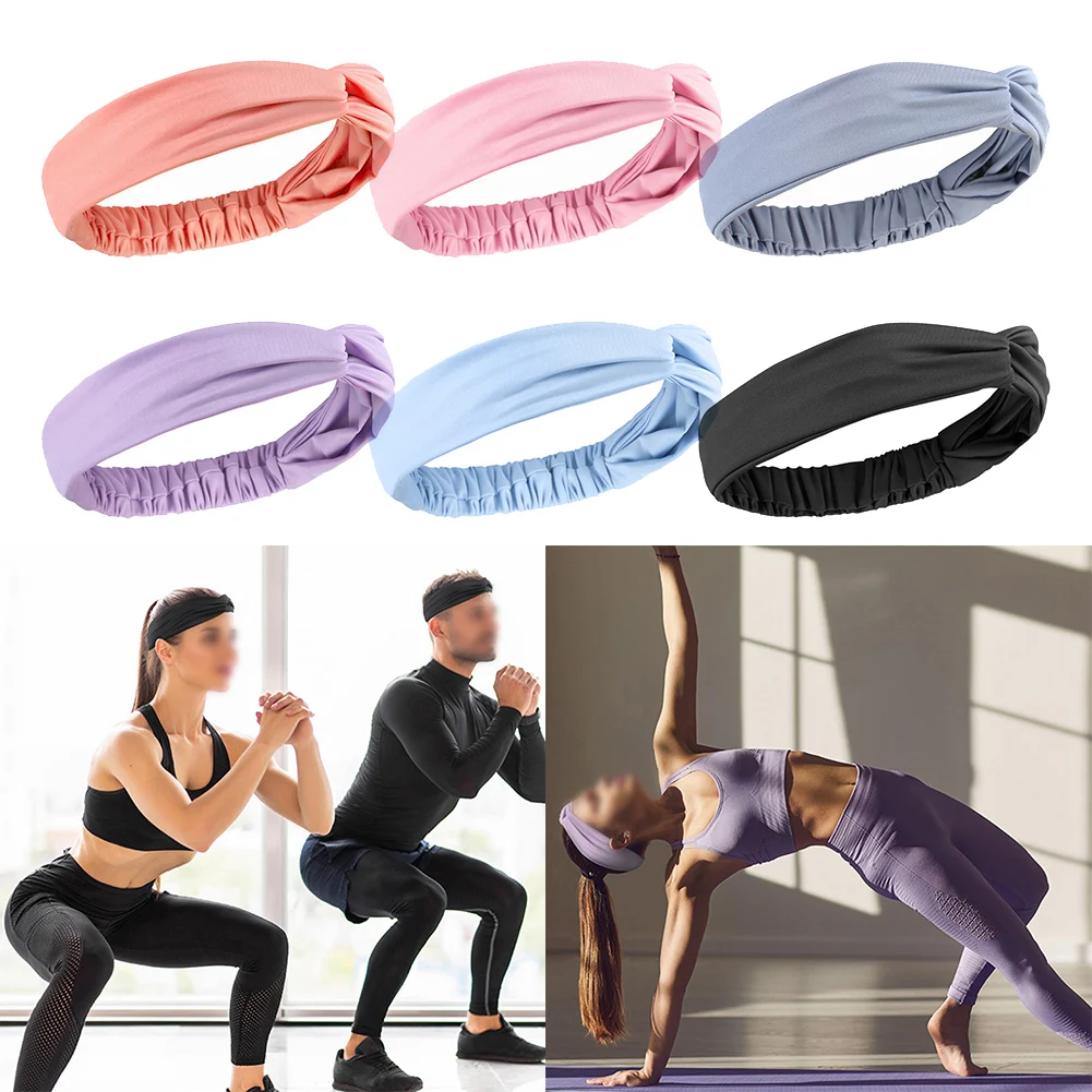 

1pc Sweat Band Sports Anti-Sweat Headband Sweatbands Hairband Guide Band Running Tennis Fitness For Sports Fitness Accessories