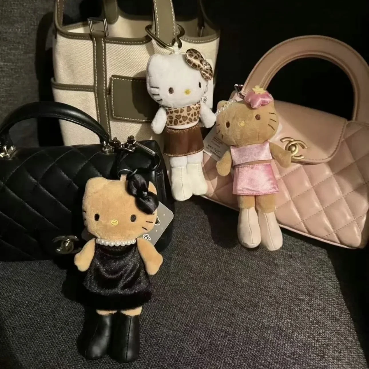 Kawaii Popular Long Legs KT Cat Plush Doll Keychain Pendant Cute Cartoon 11/13/16CM Doll Toy Backpack Pendants Gifts for Friends 3