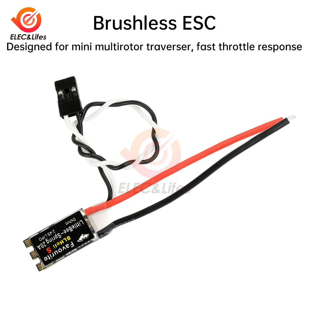 Micro Moteur ESC 20A/30A pour Drone RC, Contrôleur Brushless 2-6S