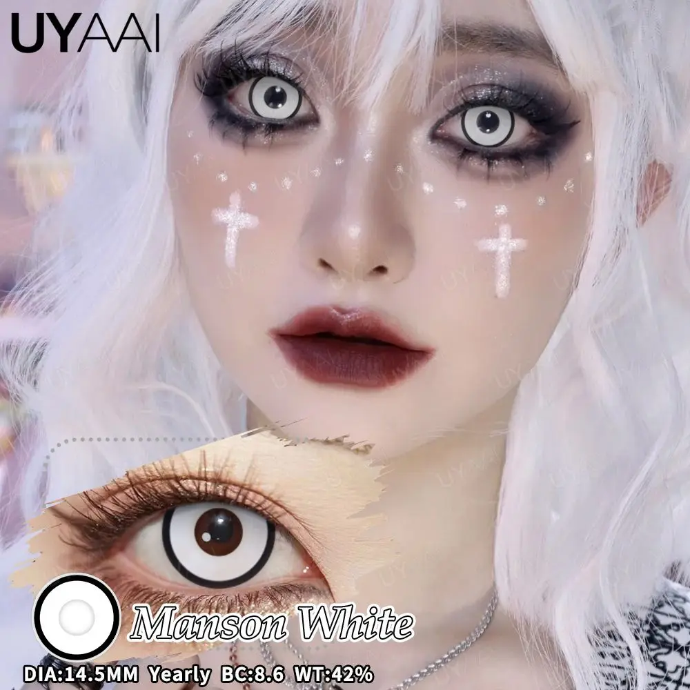 Vibrant Halloween Anime Cosplay Eye Lenses Set - 2 Pcs, Multicolor