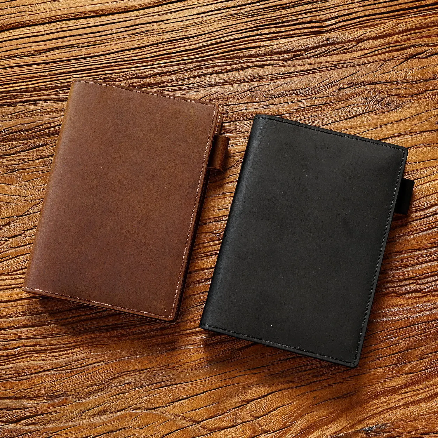 Fromthenon Leather Journal First Layer Cowhide Fixed Page Travelers Notebook A5 A6 New Book Protective Cover Notebooks Journal 4