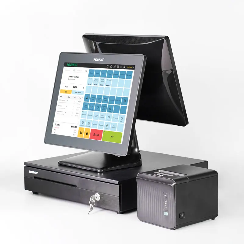 Wholesale 15 Inch Pos Ternimal Dual Display Retail Cash Register Pos