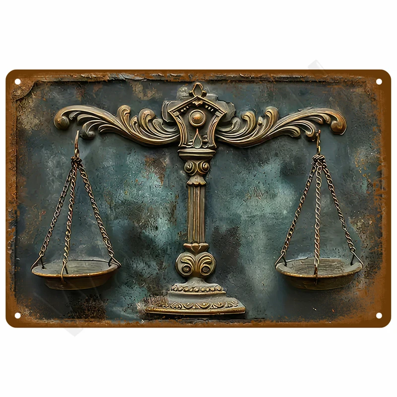 Retro Tin Sign Wall Art - Vintage Aesthetic Metal Plate Decor