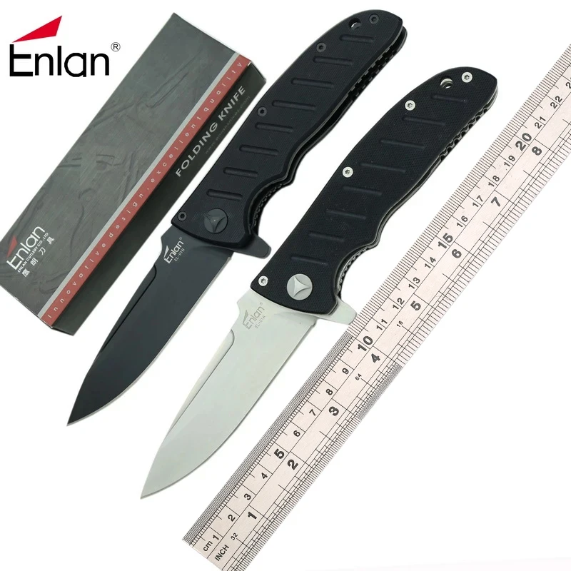 Складной нож Enlan модель 8Cr13Mov Blade G10 ручка для охоты кемпинга самообороны карманный