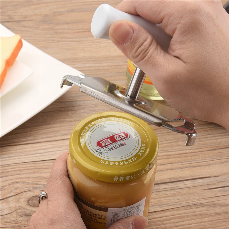 Adjustable Multi-function Bottle Cap Opener Stainless Steel Lids Off Jar Opener Labor-saving Screw Can Opener for Kitchen Gadget