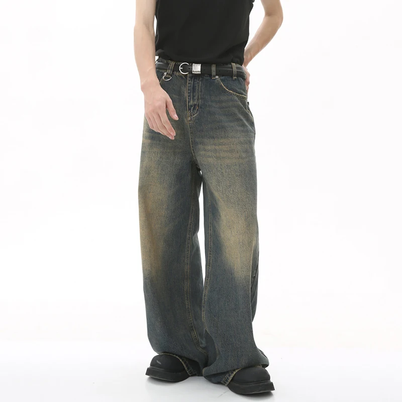IEFB Men' Denim Pants Old Blue Washed