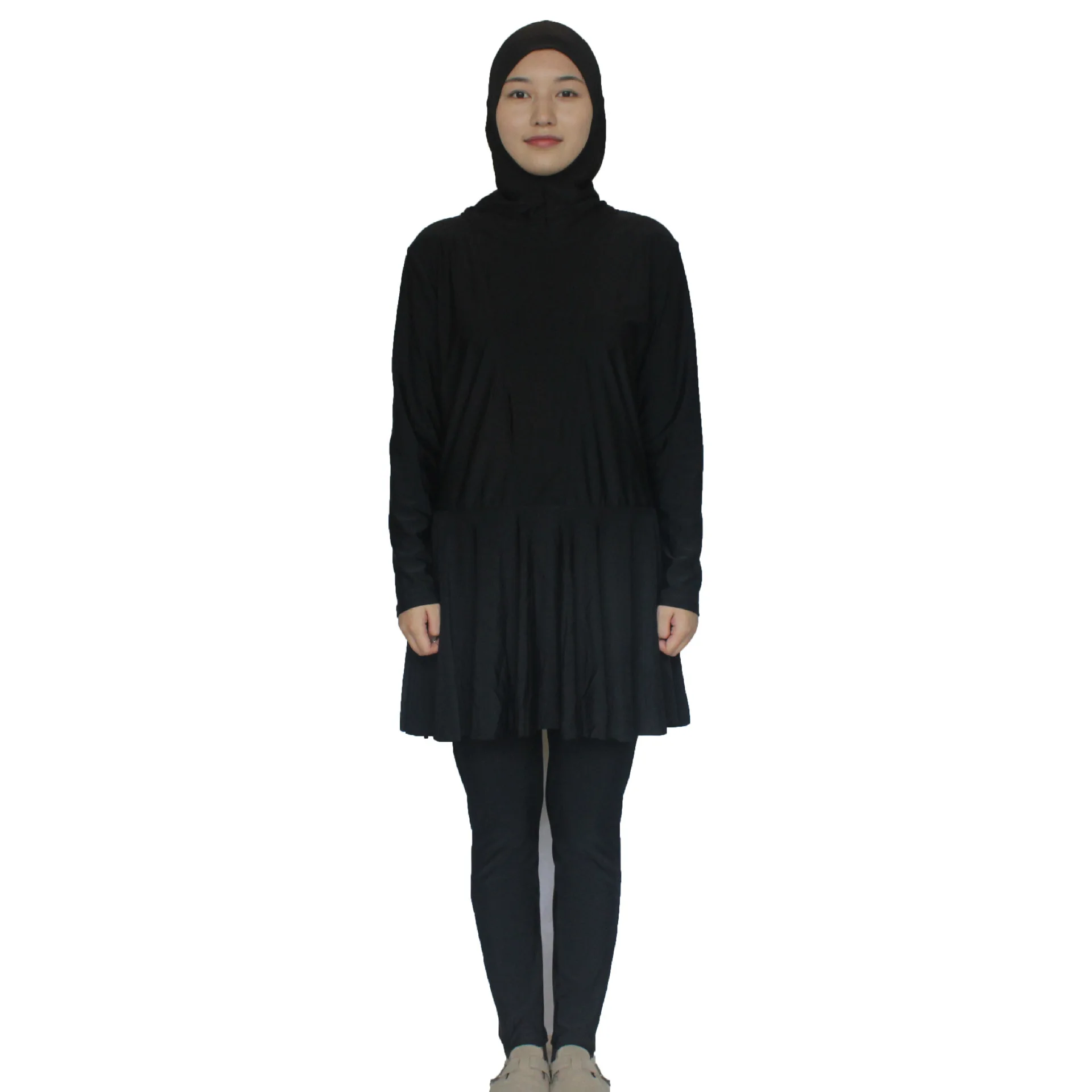 3 قطعة حجم كبير متواضع ملابس سباحة إسلامية Burkinis النساء ملابس السباحة الإسلامية التغطية الكاملة الحجاب بحر ملابس السباحة النسائية الإسلامية