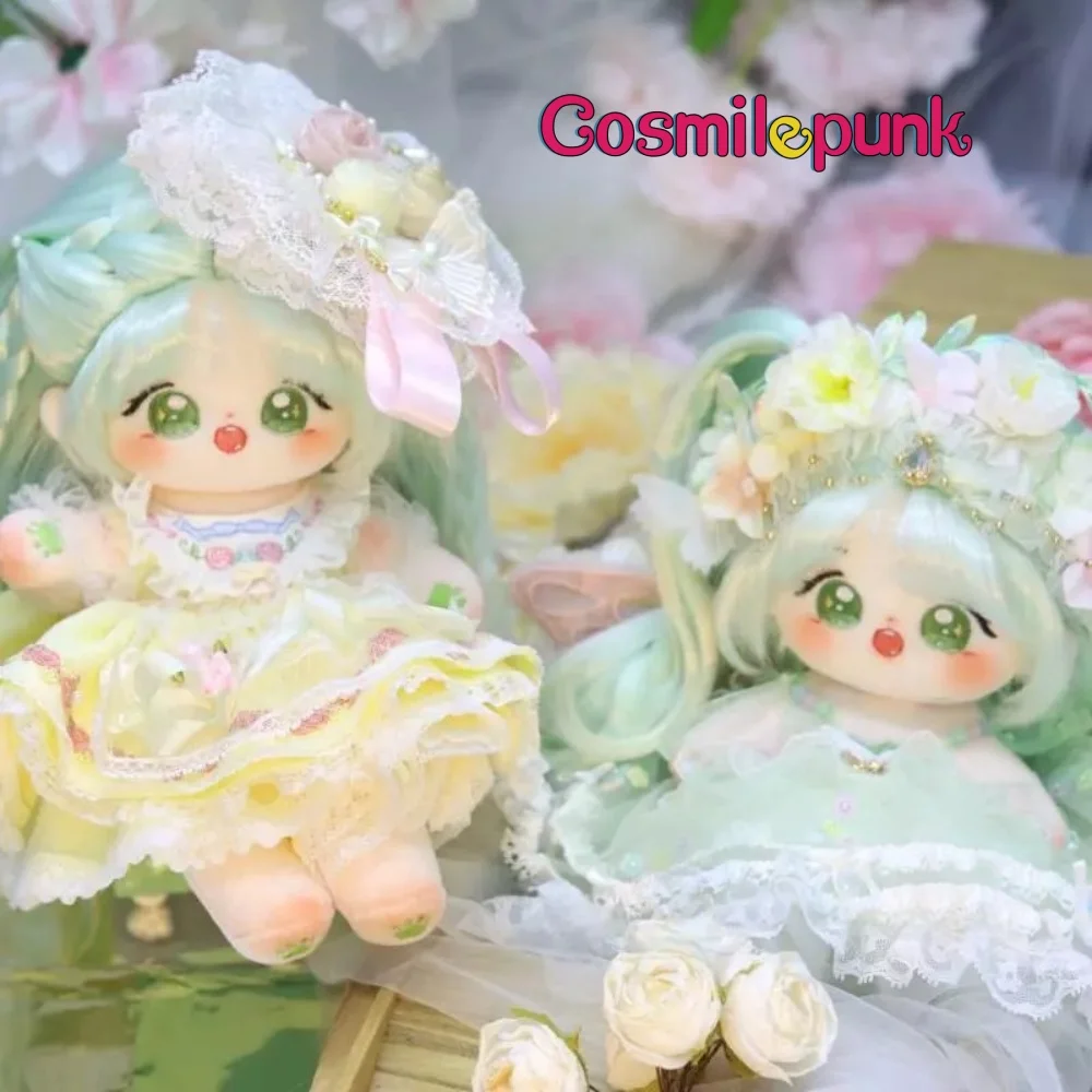 

Original Lolita Green Soft Silk Wig Girl Plush 20cm 28cm Doll Body Toy Game Cosplay Anime Bag Accessories Cute W