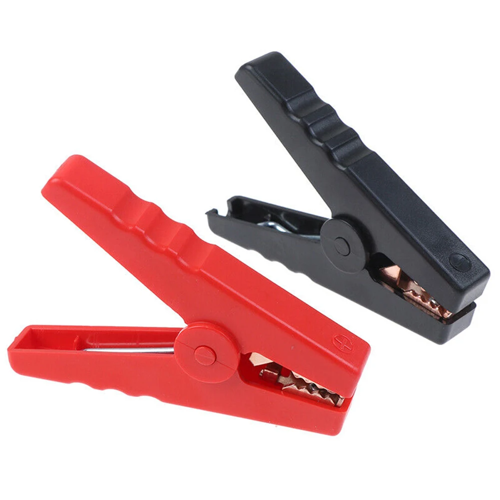 

2pcs Red/Black Crocodile Clips 100A For Test Lead Cable Car Battery Chargers Insulated Clamp Power Tools Alligator Clips