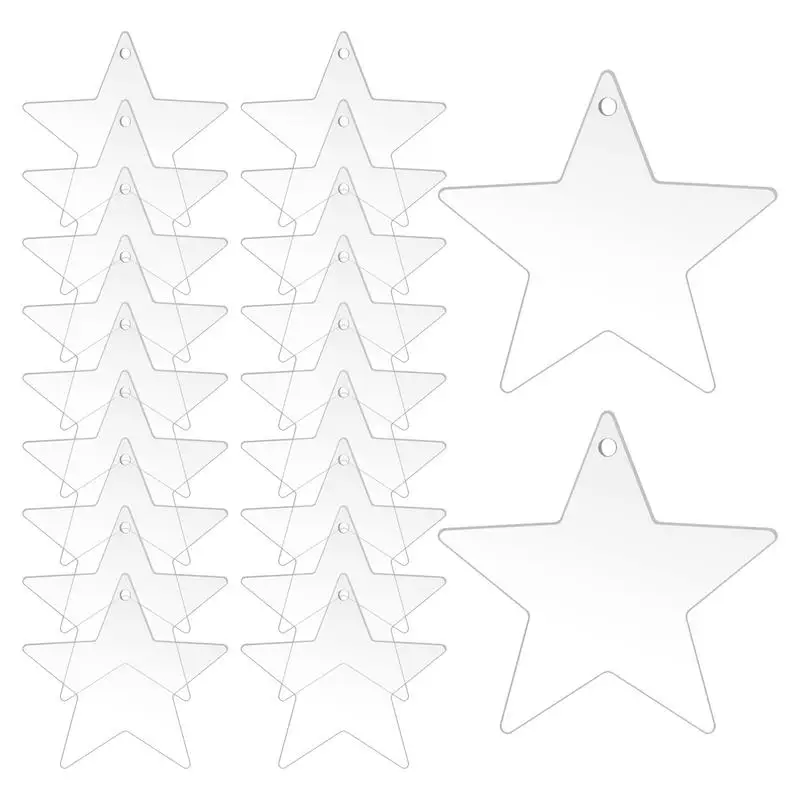 

Clear Acrylic Christmas Ornaments Star Crystal Star Snowflake Ornaments Christmas Crystal Star Snowflake Ornaments DIY Craft