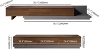 Extendable TV Stand Retractable Media Console with 3 Drawers Modern Entertainment Center Up to 120" (78.7" W×15.7" D×13.8" H) 2