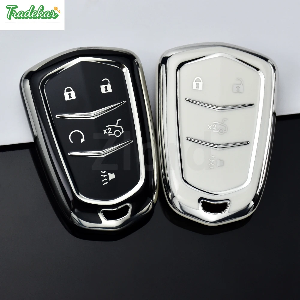 4/5 кнопочный автомобильный чехол из ТПУ для Cadillac ATS CT6 CTS DTS XT5 Escalade ESV SRX STS XTS 2014 2015 2016 2017 2018, аксессуары для крышки