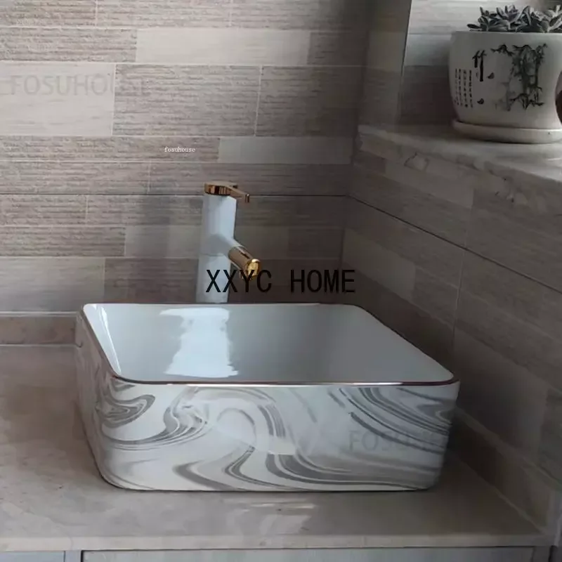 

Home Bathroom Sinks Balcony Washing Sink Modern Countertop Basin Small Size Bathroom Sink Hotel Homestay Round Ceramic Washbasin