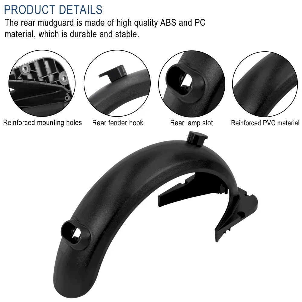 Rear Fender Water Baffle Guard Rear Taillight Lamp Wheel Mudguard For Ninebot MAX G30 Electric Scooter Mudguard Bracket