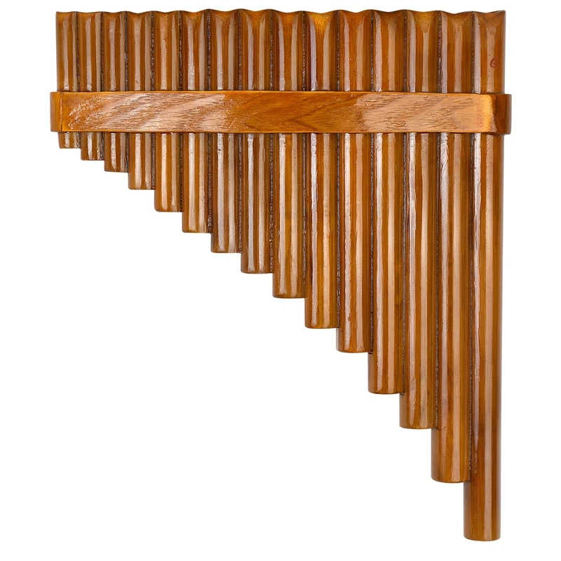 Natural Bamboo Flute,Pan Flute Wind Instrument,Handmade Pan Flute,15 Tones In G Major,Right Hand Model Durable Easy To Use
