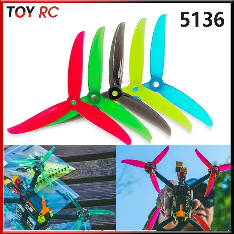 Hélices Drone FPV 5 Paires Noir Vert Rouge Bleu Jaune 3 Lames
