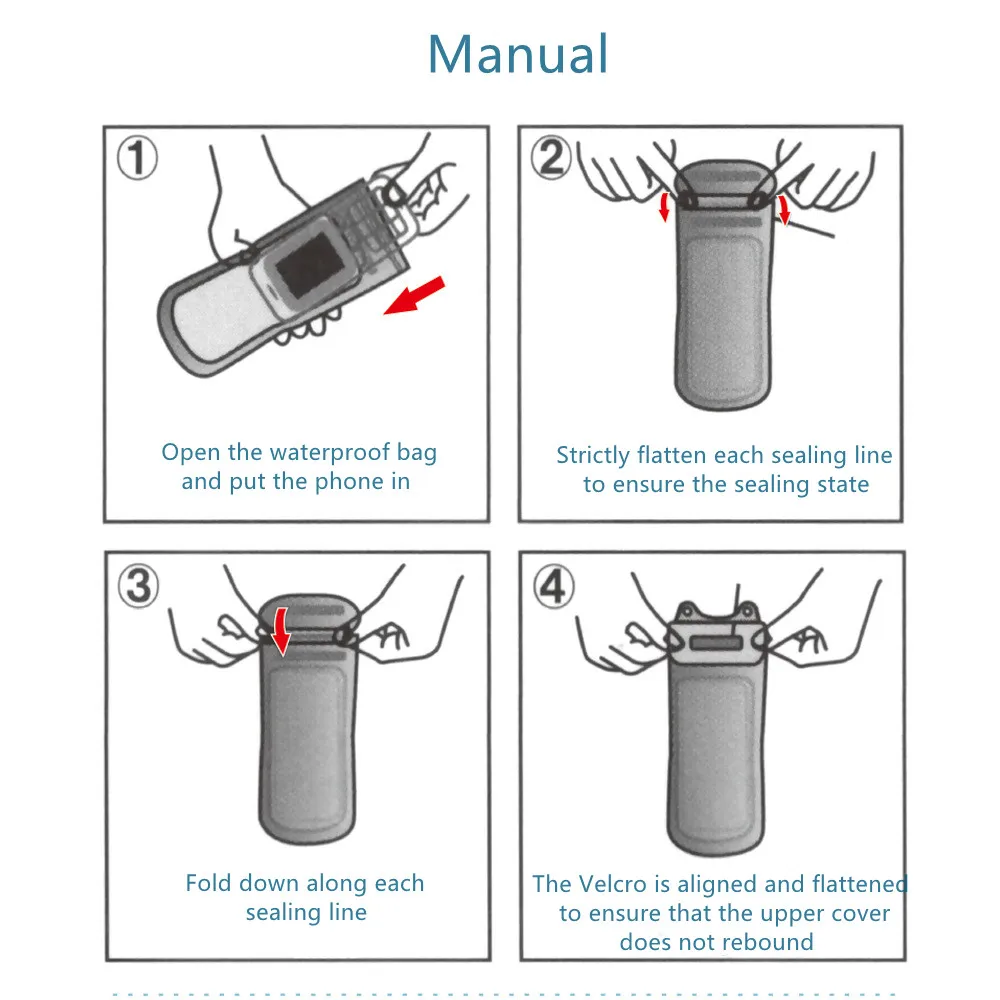 Mobile Phone Waterproof Case For Underwater Drift Diving Swimming Training Transparent Strong Seal Mobile Phone Bag For Phones
