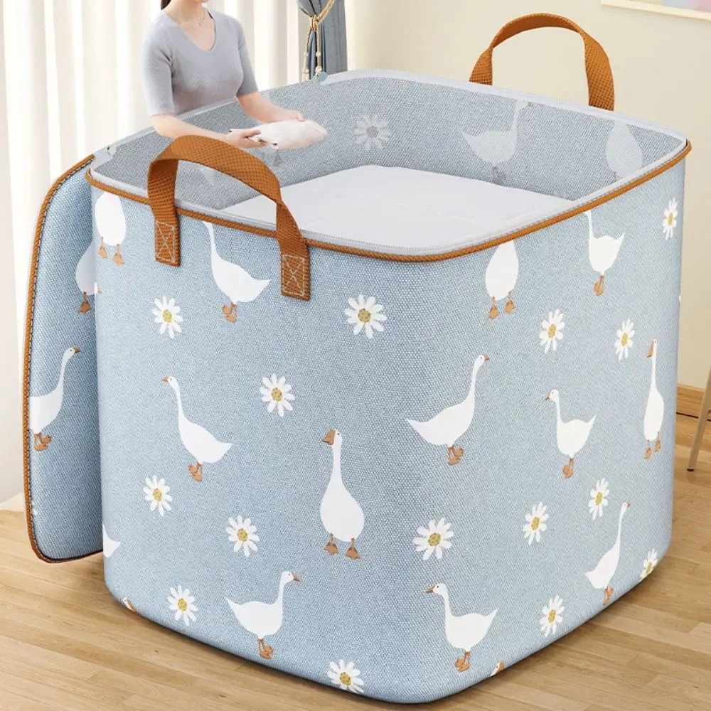 

Non-Woven Quilt Storage Bag Gift with Handles Daisy Storage Containers Foldable Sorting Storage Box Home