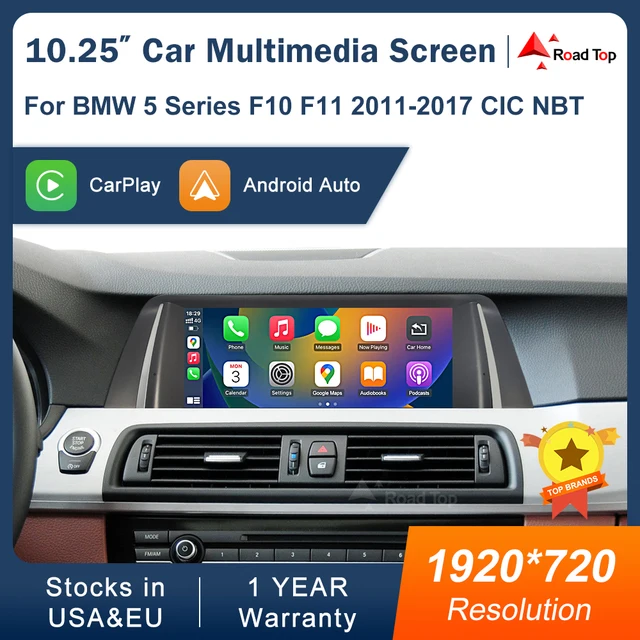 10.25 1920*720 affichage multimédia pour BMW série 5 F10 F11 2011-2017 CIC NBT écran tactile sans fil Carplay Android auto 1