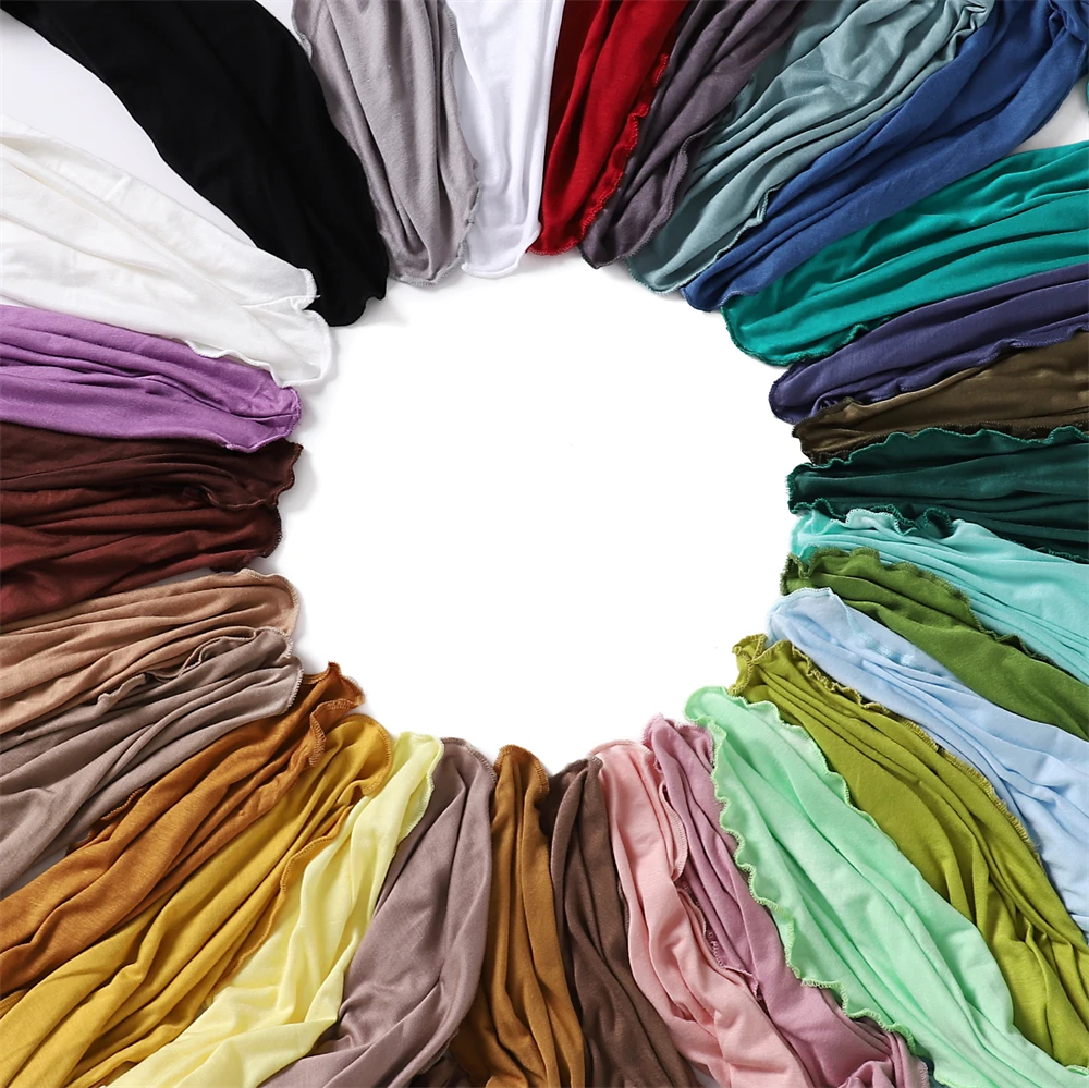 Cotton Inner Hijab Caps Muslim Stretch Jersey Cap Islamic Underscarf Bonnet Solid Headscarf Turbante Turban Mujer Instant Hijab