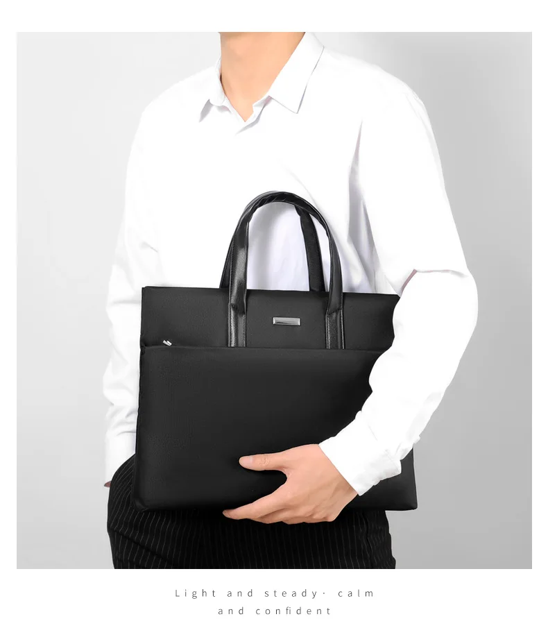 High Grade Business Laptop Bag Package Men's Waterproof Briefcase Handbag Official Large Capacity Black Blue Gray Custom Logo