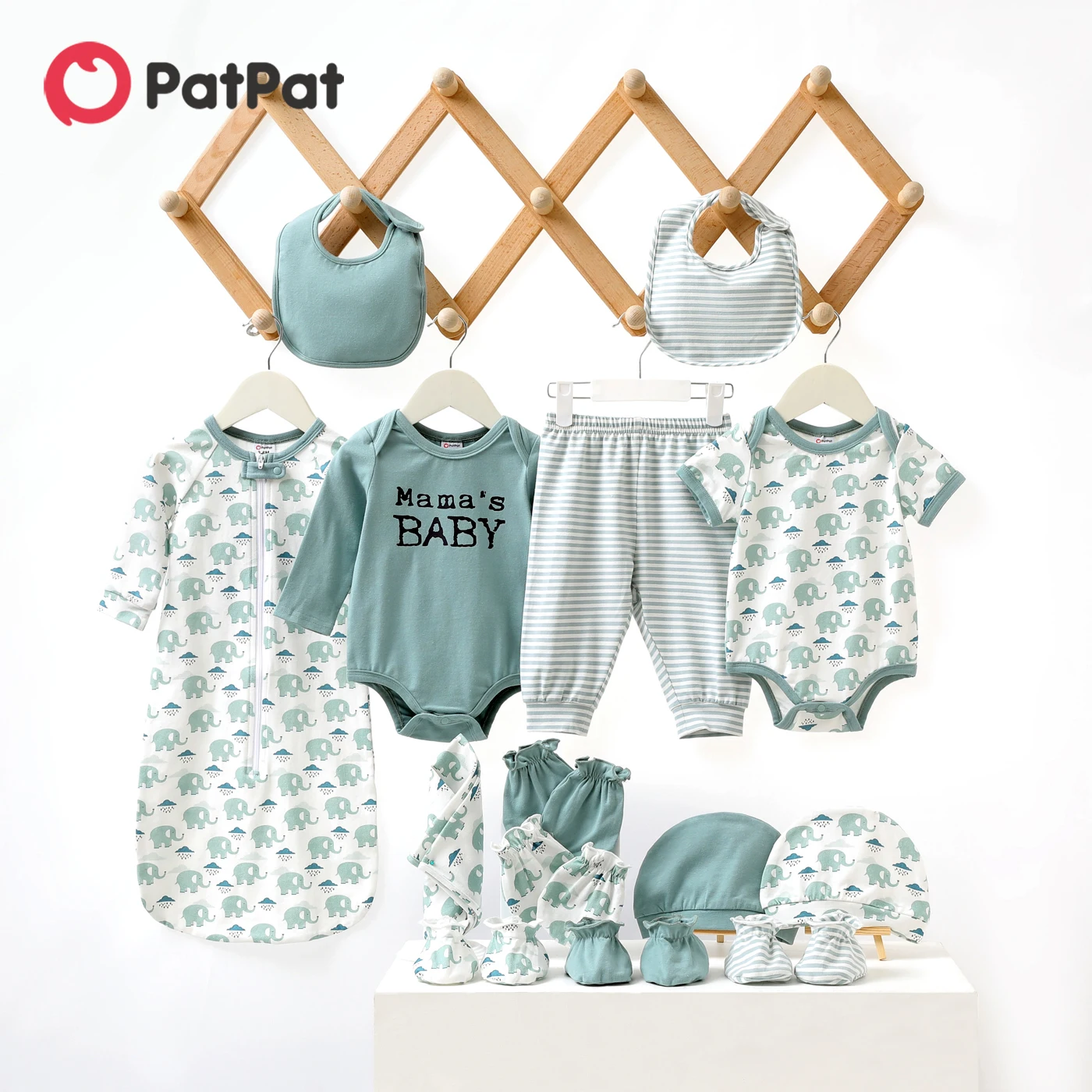 patpat-15個新生児ギフト新生児必需品ベビー服0-6ヶ月ベビー服新生児用品一式ギフトセットのためまたは女の子
