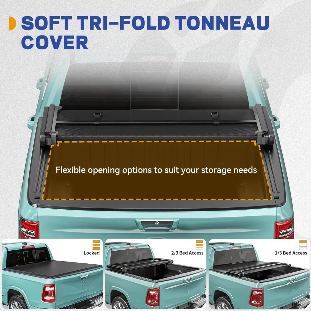 5.7FT FRP Hard Tri-Fold Tonneau 4