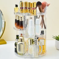 360 Rotating Makeup Organizer Fashion Spin Multi-Function Detachable Dressing Table Desktop Makeup Storage Rack Large Capacity 1