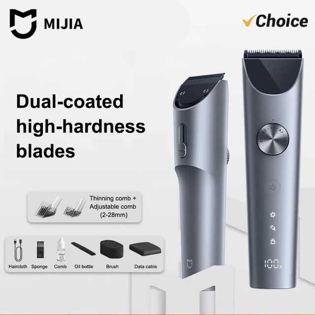 MIJIA Hair Clipper 2 Hair Trimmer Professional Beard Cut Machine IPX7 Waterproof Wireless Haircut Machine Mijia Clipper 2