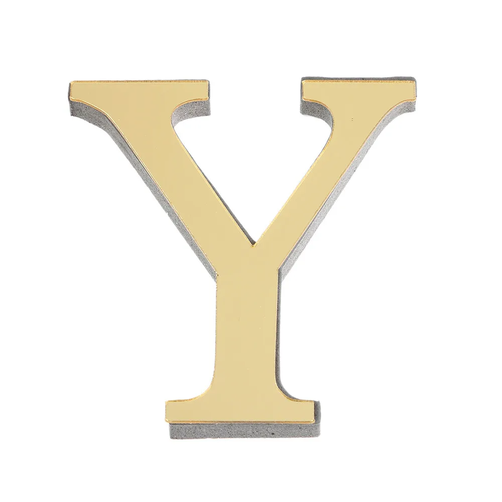 DIY 3D Mirror Alphabet Wall Stickers 3