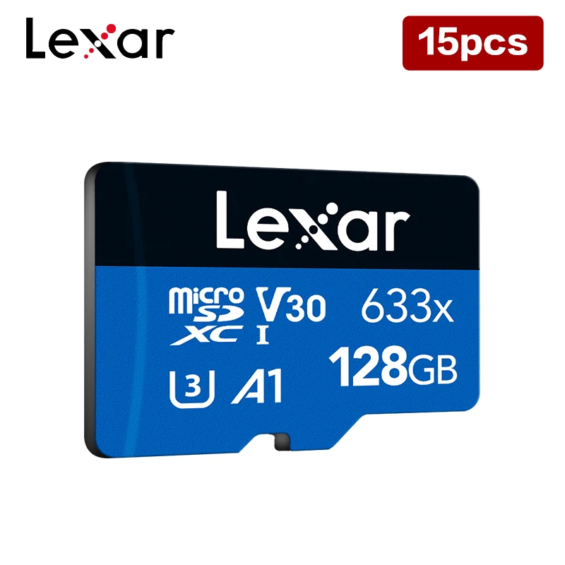 15 / 128GB Lexar 633x ũ SD ī ִ 100mb/ GoPro ȭ PC  TF ÷ ī б,  microSDXC U3 ޸ ī