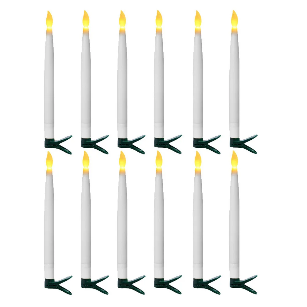 Elegant Clip-on LED Candle Lights for Weddings and Holiday Decor (Set of 6)