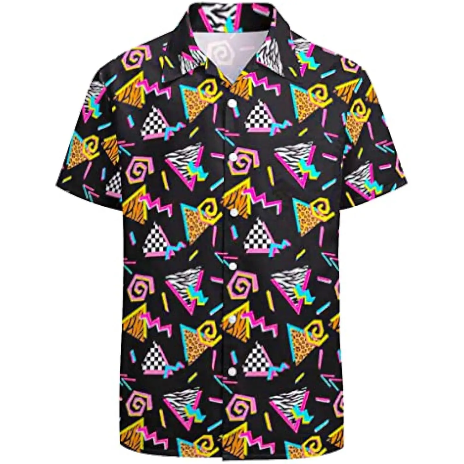 80s 90s Hawaiian Shirt for Men Vintage Button Down Short Sleeve Big and Tall Shirts Funny Party Disco Outfit clothes 4